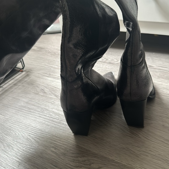 All Saints Reina Gunmetal over the knee boot - Picture 5 of 5